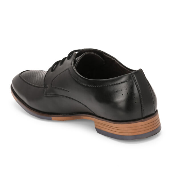 Classic Black Leather Formal Derby Shoes - Image 3