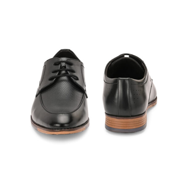 Classic Black Leather Formal Derby Shoes - Image 4