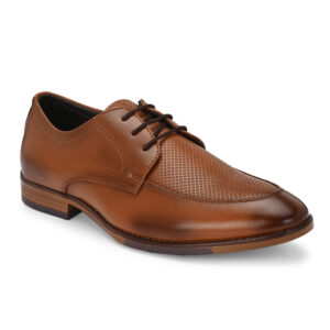 Classic Tan Leather Formal Derby Shoes