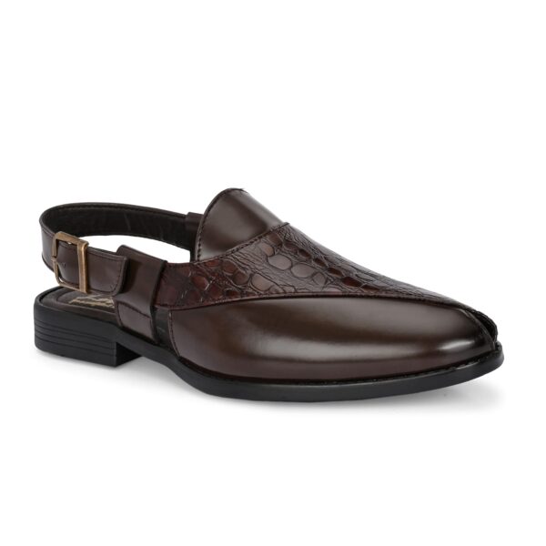Black & Brown Classic Peshawari Sandal for Men - Image 6