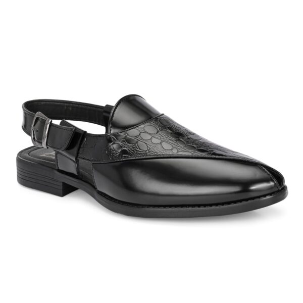 Black & Brown Classic Peshawari Sandal for Men - Image 5