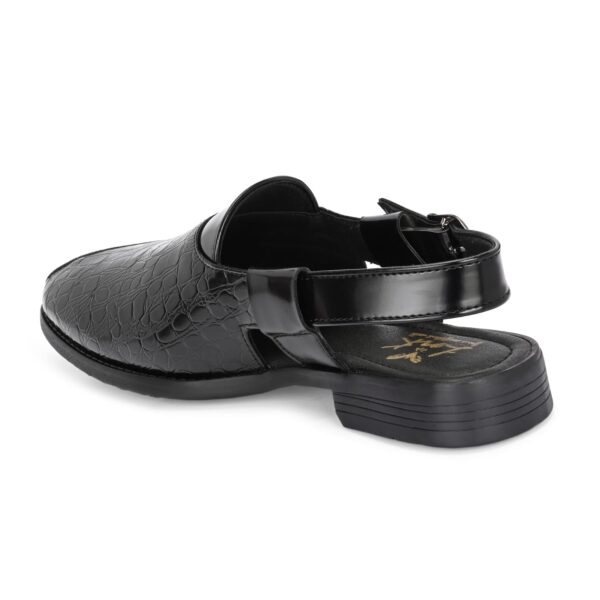 Black & Brown Classic Peshawari Sandal for Men - Image 4