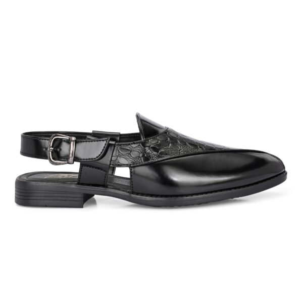 Black & Brown Classic Peshawari Sandal for Men - Image 3