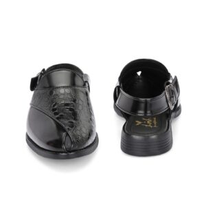 Black & Brown Classic Peshawari Sandal for Men