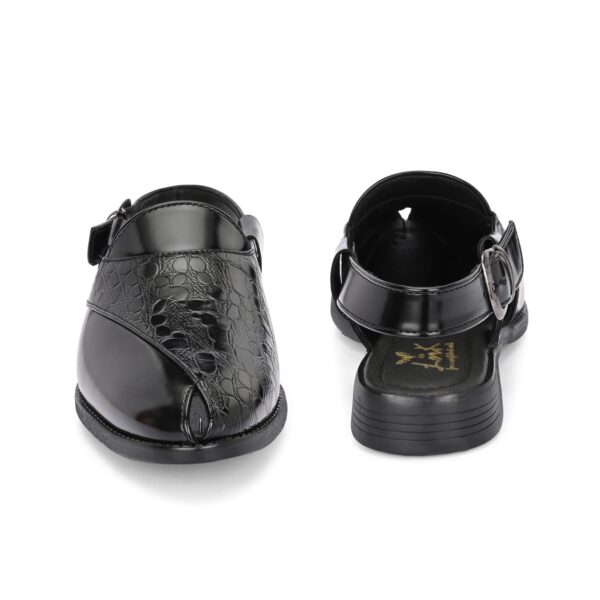 Black & Brown Classic Peshawari Sandal for Men