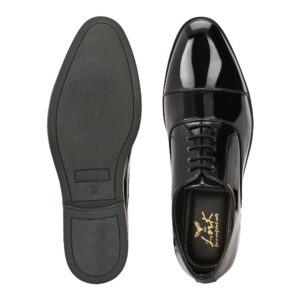 Men’s Classic Gloss Lace-Up Derby Shoes – Black & Brown