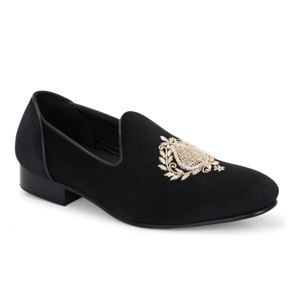Men’s Regal Embroidered Ethnic Jutis Brown & Balck - Image 6