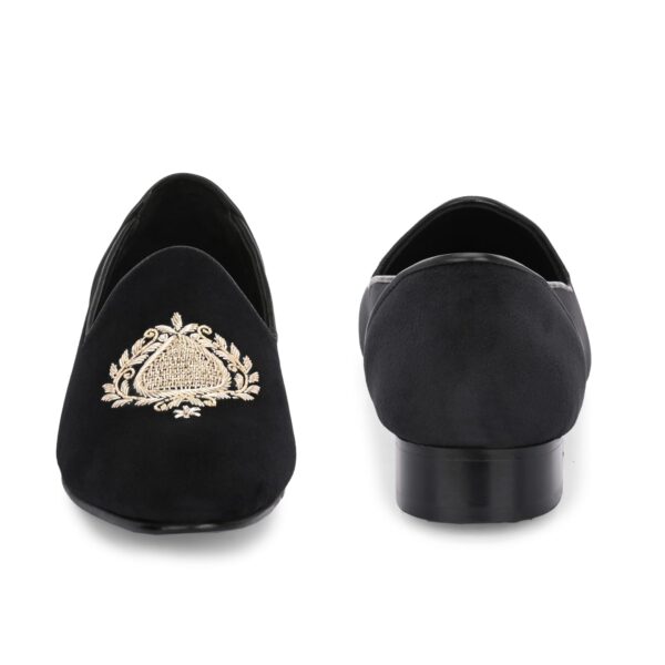 Men’s Regal Embroidered Ethnic Jutis Brown & Balck - Image 8