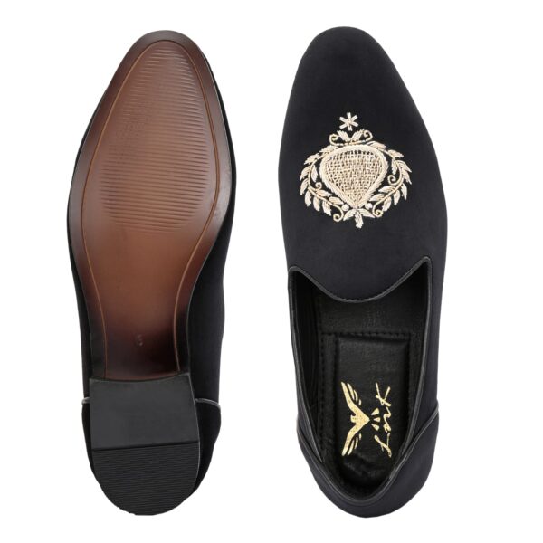 Men’s Regal Embroidered Ethnic Jutis Brown & Balck - Image 9