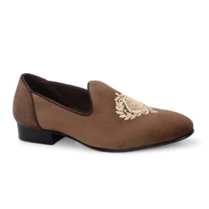 Men’s Regal Embroidered Ethnic Jutis Brown & Balck